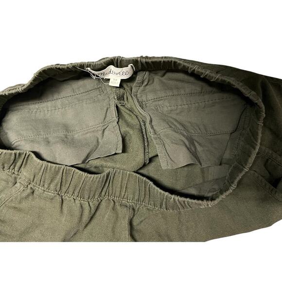 MADEWELL army green cotton blend elastic waist gym shorts sz XS - Picture 4 of 5